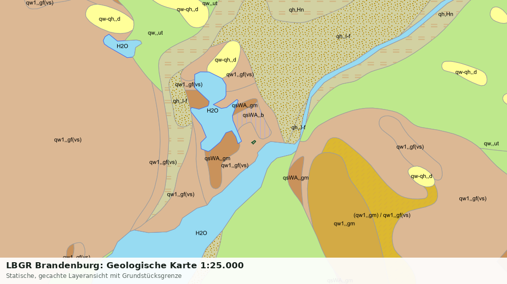 Statische Kartenansicht: LBGR Brandenburg: Geologische Karte 1:25.000