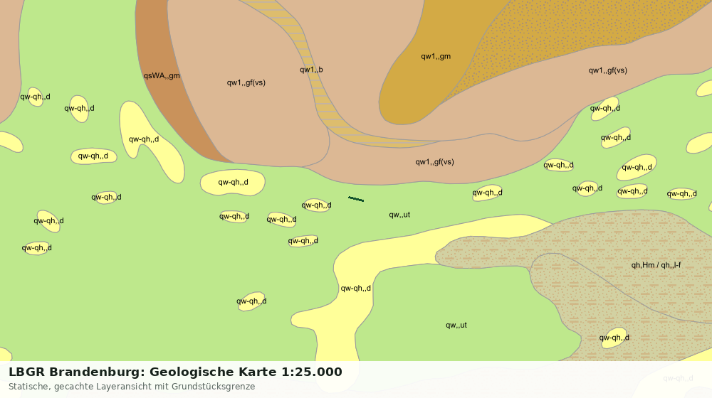 Statische Kartenansicht: LBGR Brandenburg: Geologische Karte 1:25.000