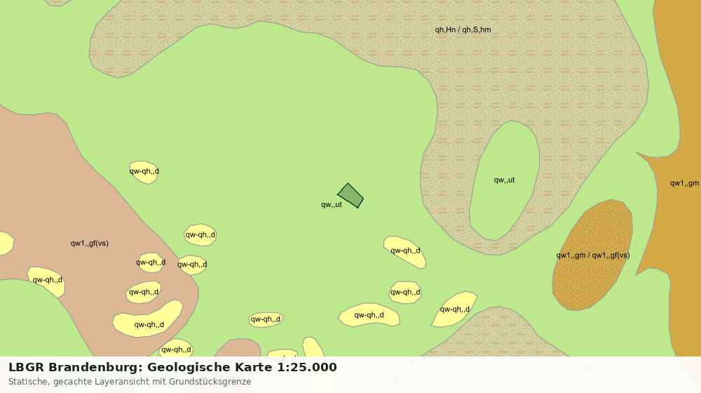 Statische Kartenansicht: LBGR Brandenburg: Geologische Karte 1:25.000