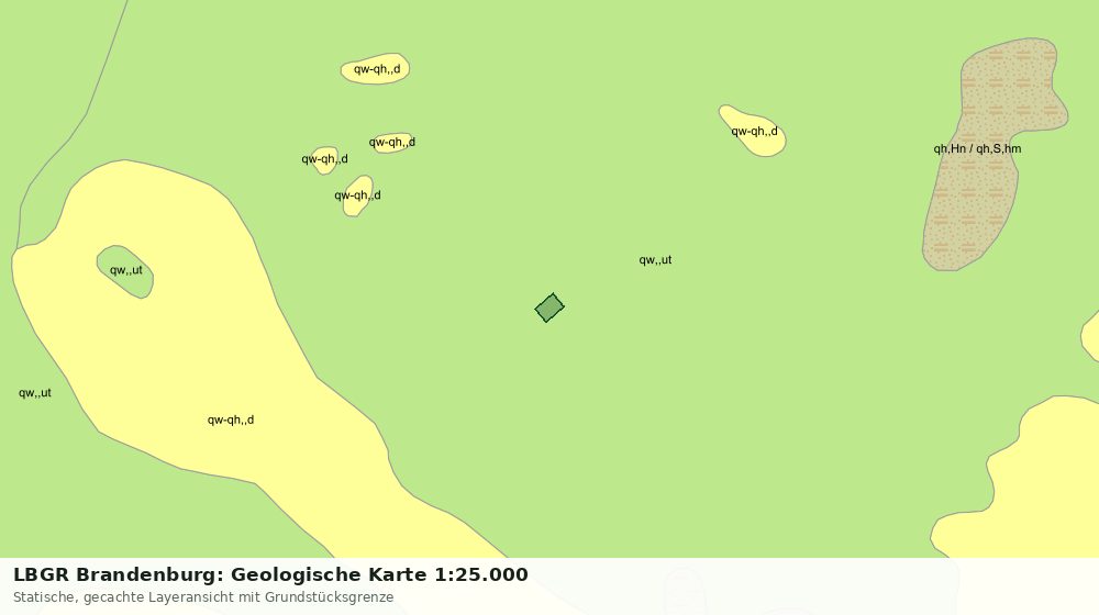 Statische Kartenansicht: LBGR Brandenburg: Geologische Karte 1:25.000