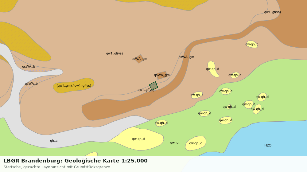 Statische Kartenansicht: LBGR Brandenburg: Geologische Karte 1:25.000
