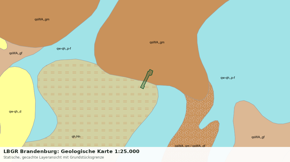 Statische Kartenansicht: LBGR Brandenburg: Geologische Karte 1:25.000