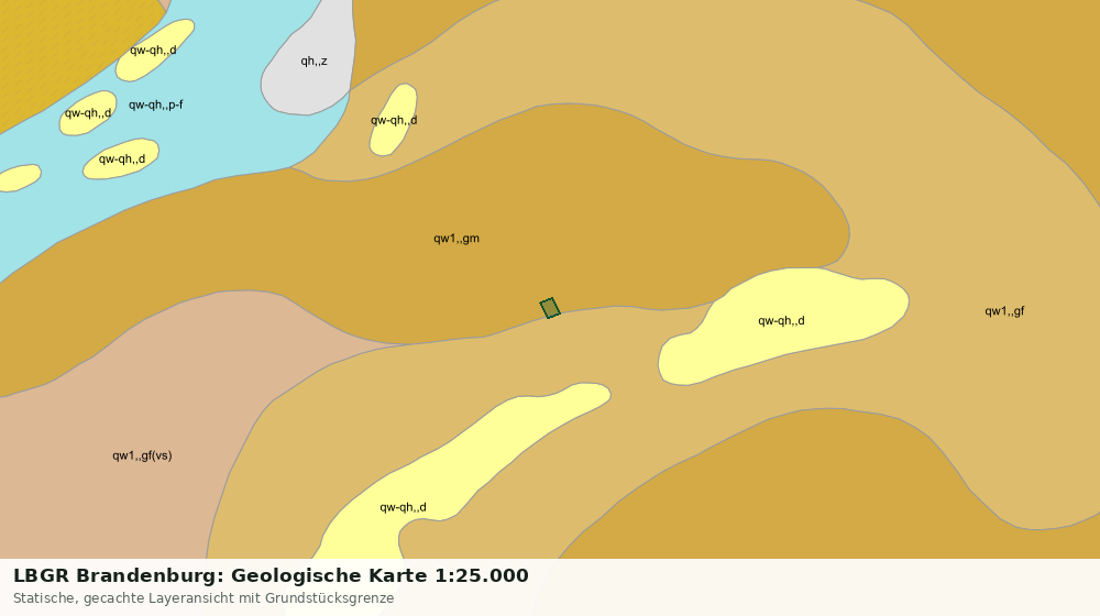 Statische Kartenansicht: LBGR Brandenburg: Geologische Karte 1:25.000