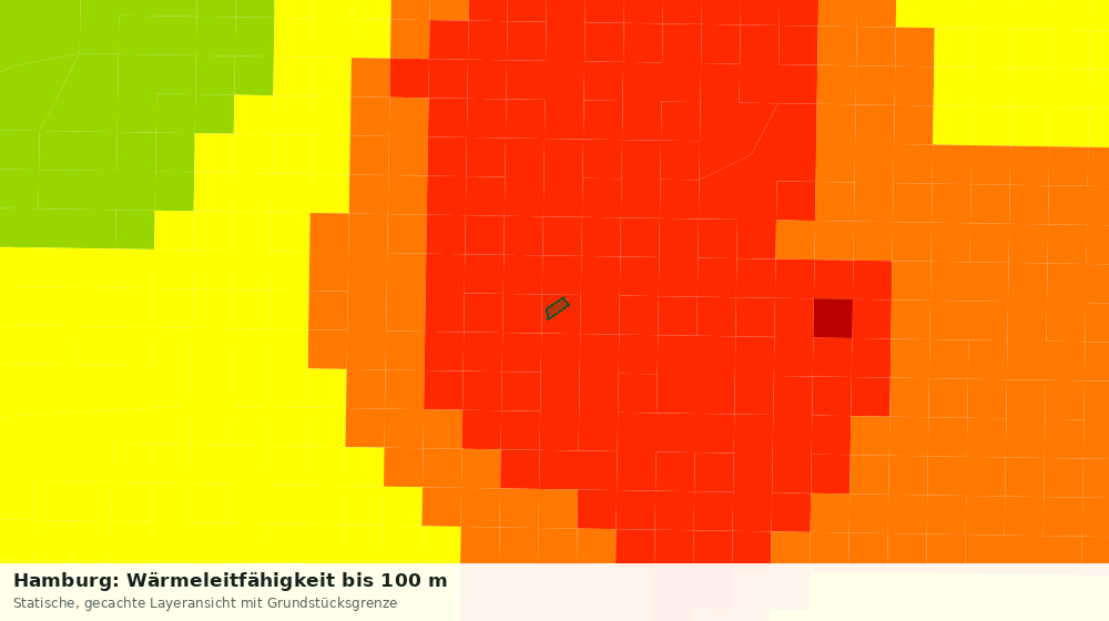 Statische Kartenansicht: Hamburg: Wärmeleitfähigkeit bis 100 m