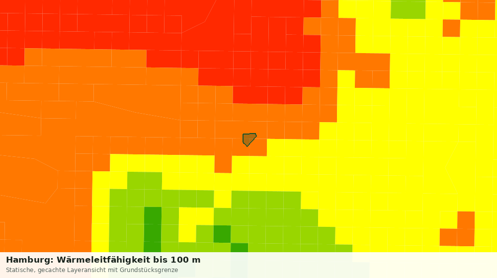 Statische Kartenansicht: Hamburg: Wärmeleitfähigkeit bis 100 m