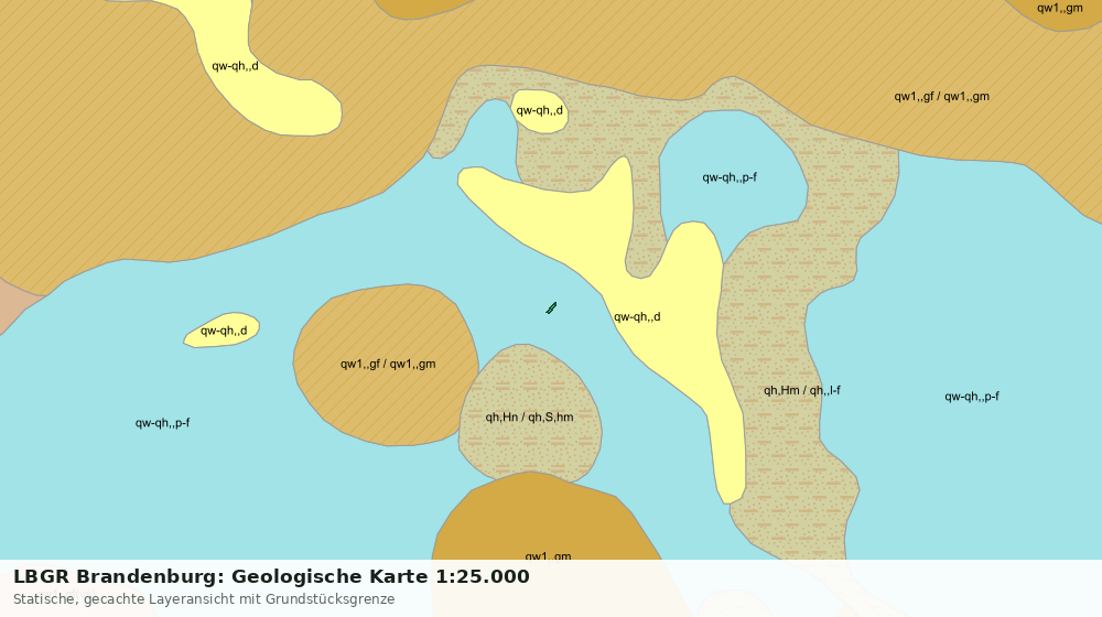Statische Kartenansicht: LBGR Brandenburg: Geologische Karte 1:25.000