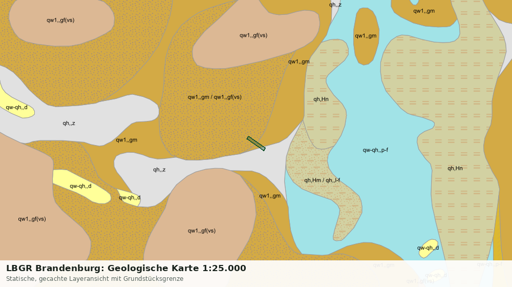 Statische Kartenansicht: LBGR Brandenburg: Geologische Karte 1:25.000