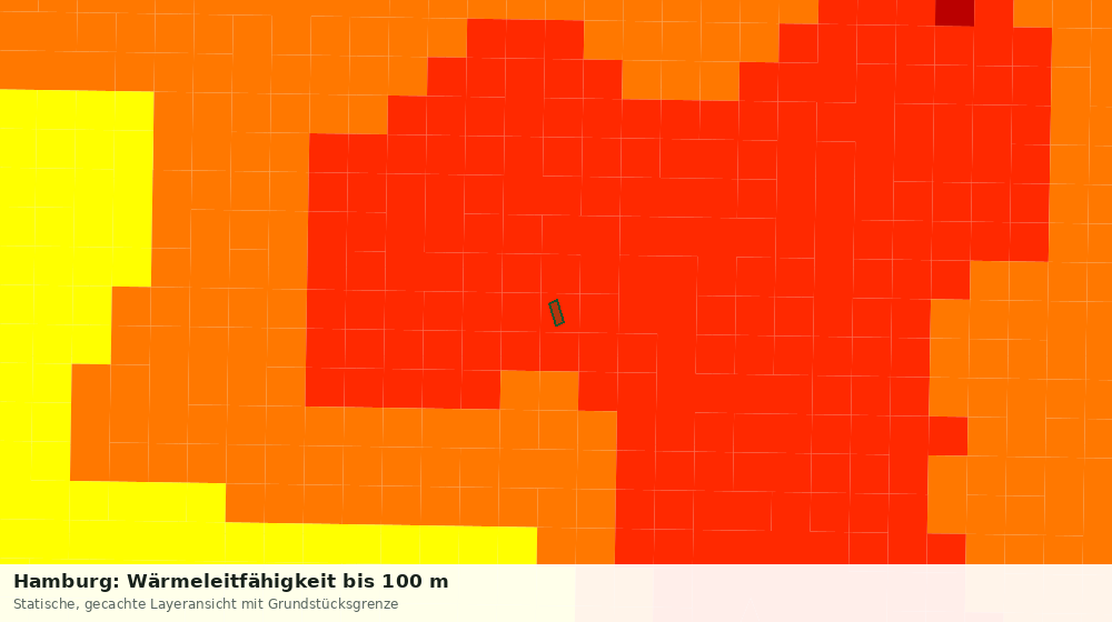 Statische Kartenansicht: Hamburg: Wärmeleitfähigkeit bis 100 m