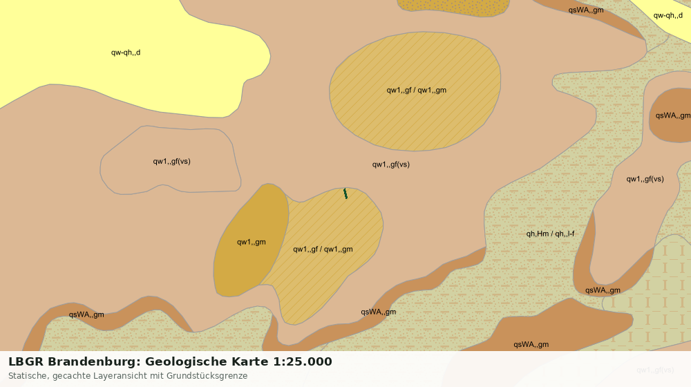 Statische Kartenansicht: LBGR Brandenburg: Geologische Karte 1:25.000