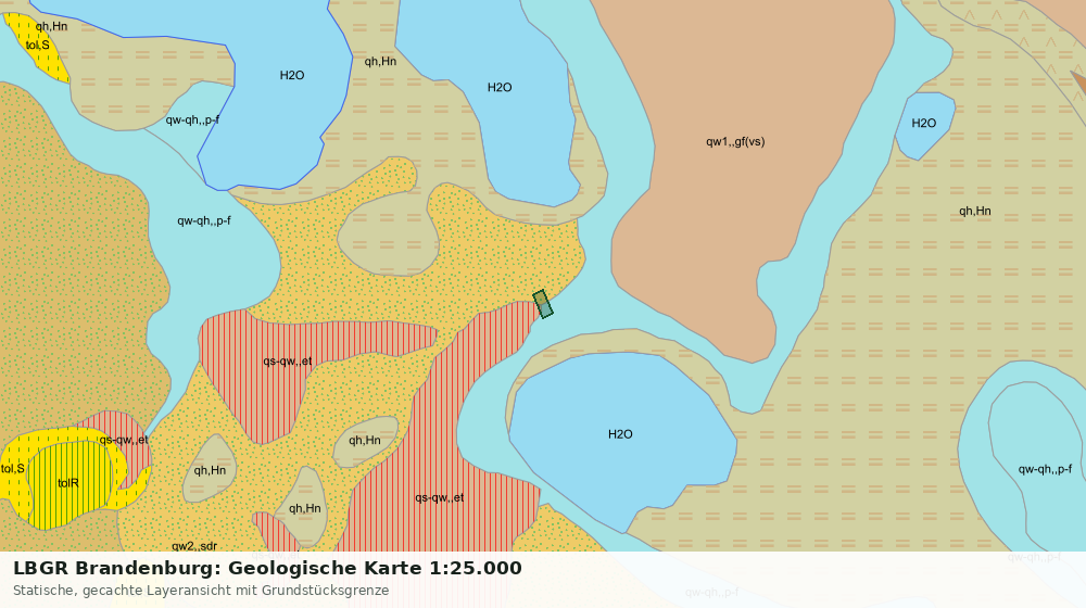Statische Kartenansicht: LBGR Brandenburg: Geologische Karte 1:25.000