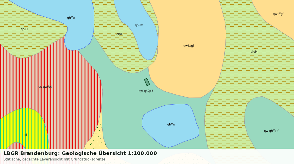 Statische Kartenansicht: LBGR Brandenburg: Geologische Übersicht 1:100.000