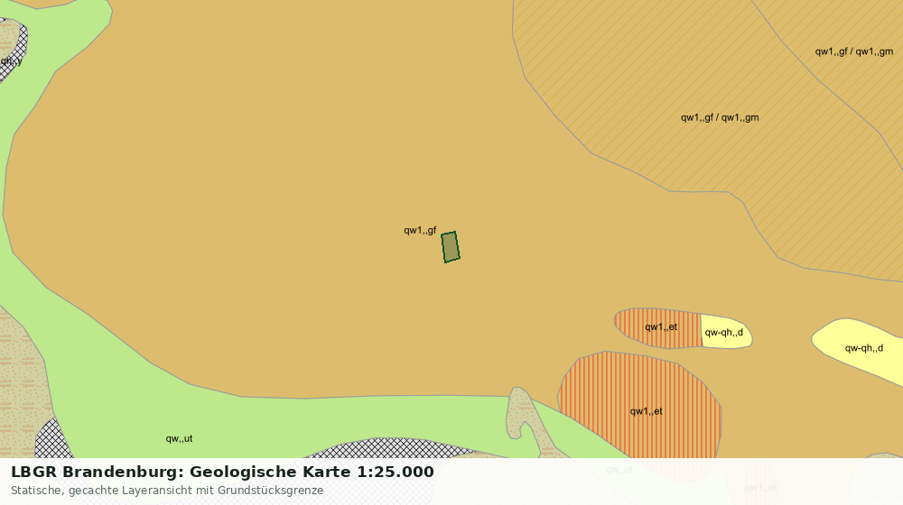 Statische Kartenansicht: LBGR Brandenburg: Geologische Karte 1:25.000