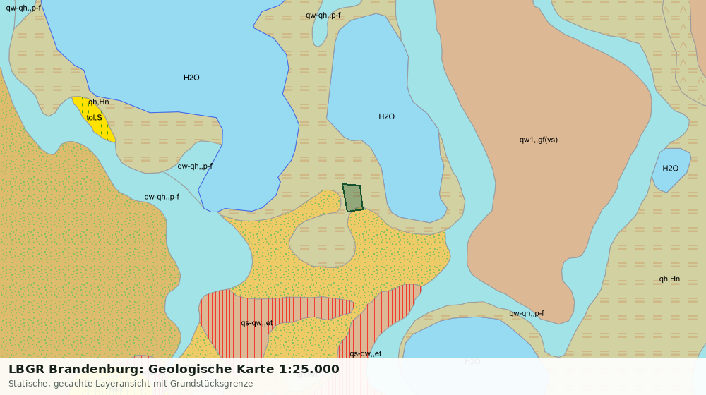 Statische Kartenansicht: LBGR Brandenburg: Geologische Karte 1:25.000