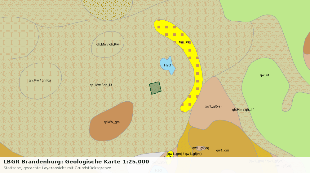 Statische Kartenansicht: LBGR Brandenburg: Geologische Karte 1:25.000