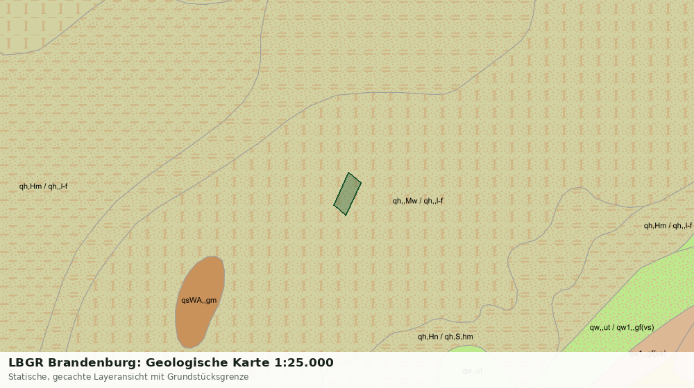 Statische Kartenansicht: LBGR Brandenburg: Geologische Karte 1:25.000