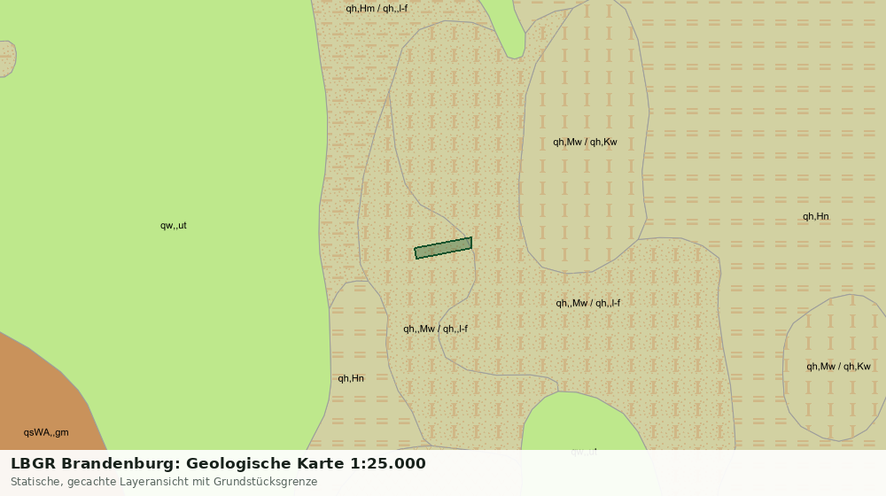 Statische Kartenansicht: LBGR Brandenburg: Geologische Karte 1:25.000