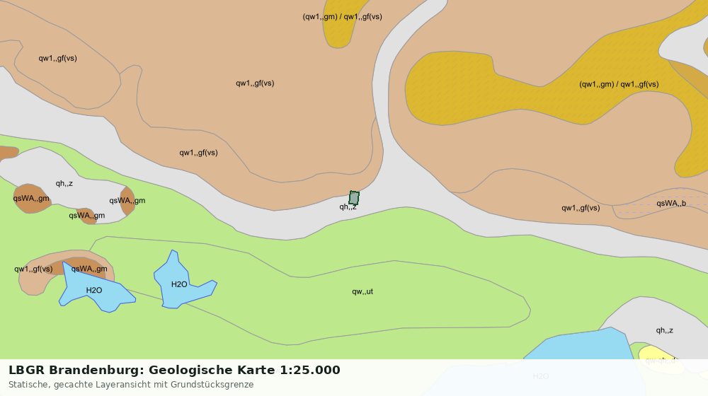 Statische Kartenansicht: LBGR Brandenburg: Geologische Karte 1:25.000