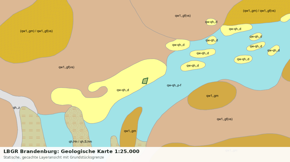 Statische Kartenansicht: LBGR Brandenburg: Geologische Karte 1:25.000