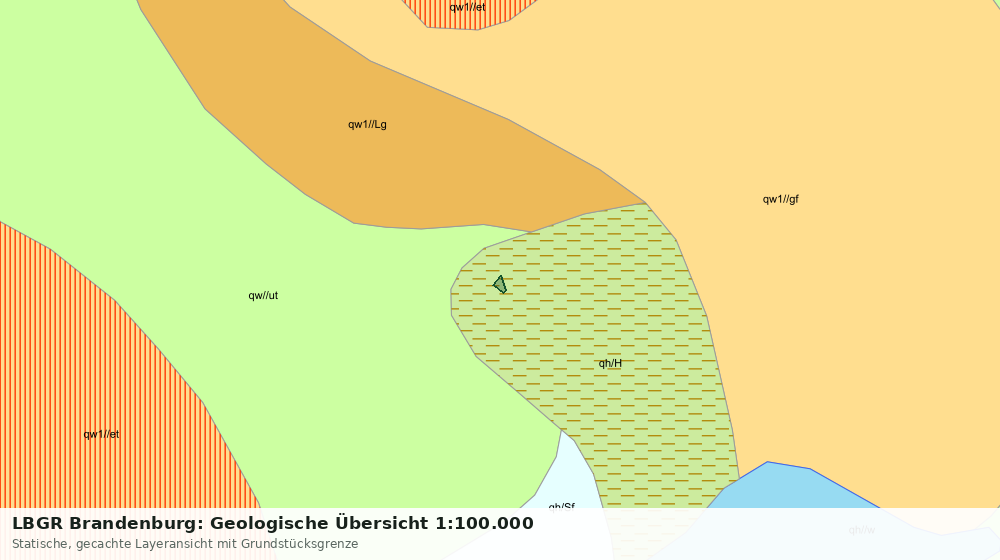 Statische Kartenansicht: LBGR Brandenburg: Geologische Übersicht 1:100.000