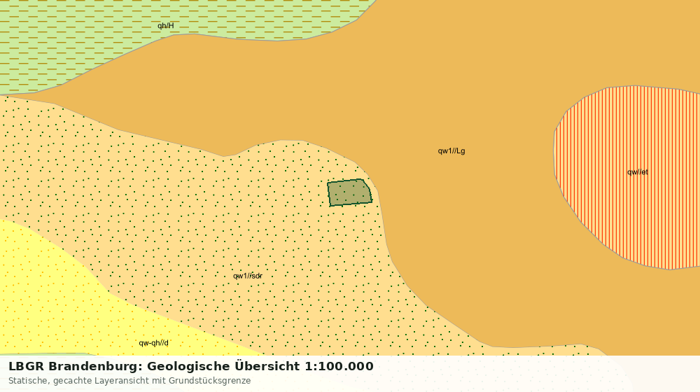 Statische Kartenansicht: LBGR Brandenburg: Geologische Übersicht 1:100.000