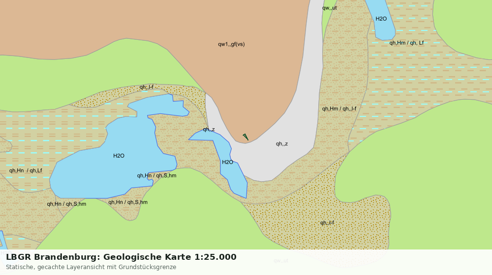 Statische Kartenansicht: LBGR Brandenburg: Geologische Karte 1:25.000