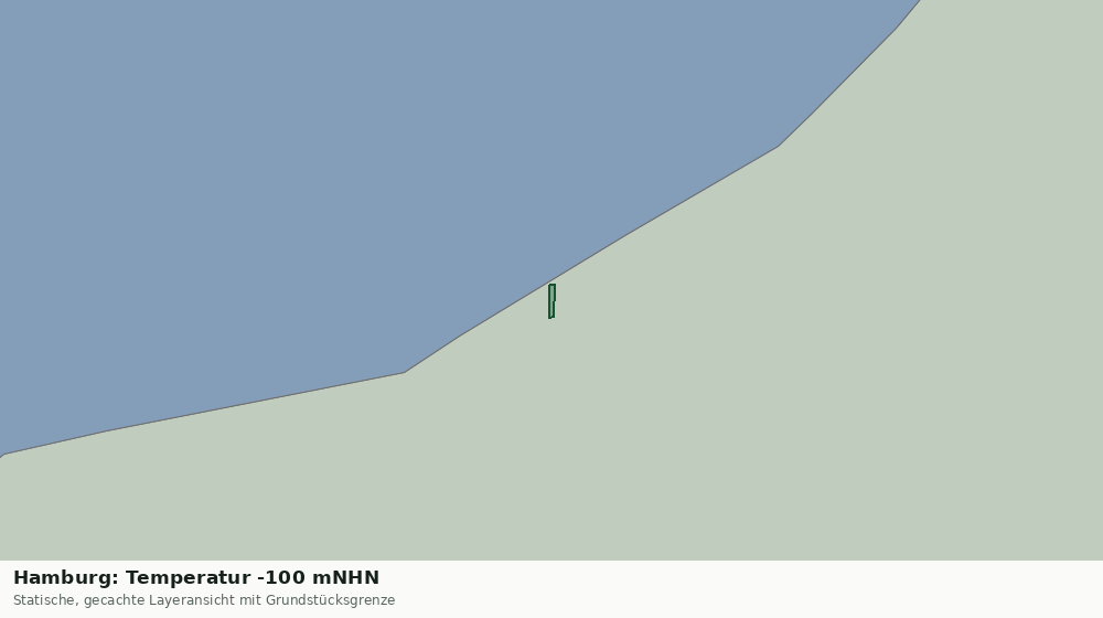 Statische Kartenansicht: Hamburg: Temperatur -100 mNHN