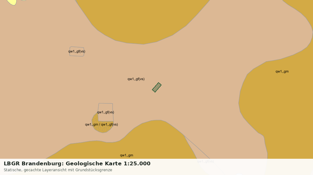 Statische Kartenansicht: LBGR Brandenburg: Geologische Karte 1:25.000