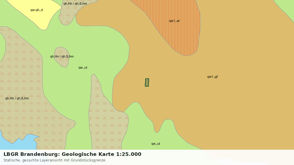 Statische Kartenansicht: LBGR Brandenburg: Geologische Karte 1:25.000