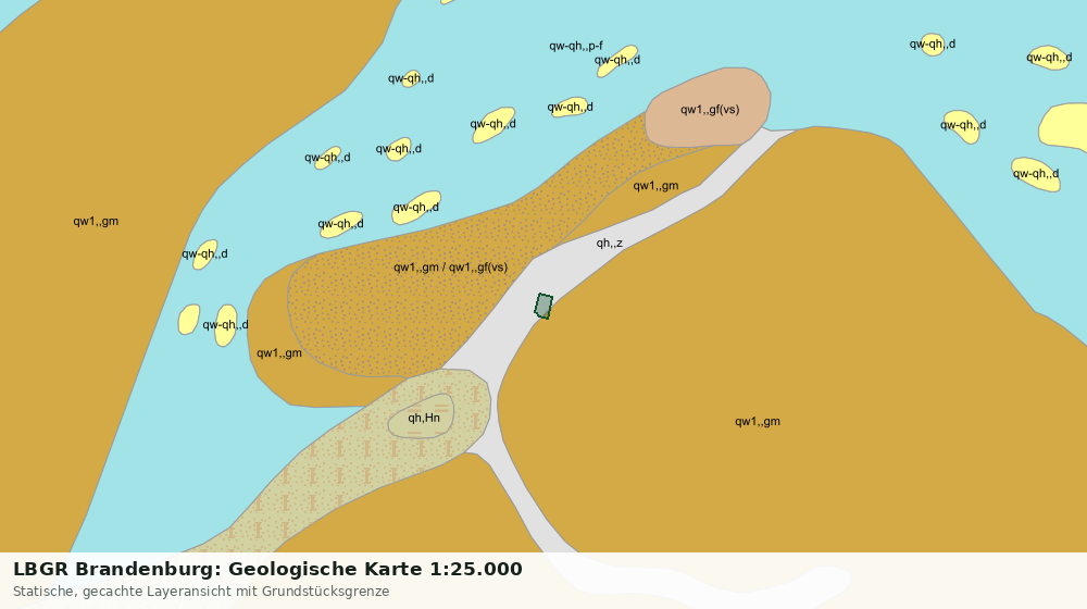 Statische Kartenansicht: LBGR Brandenburg: Geologische Karte 1:25.000