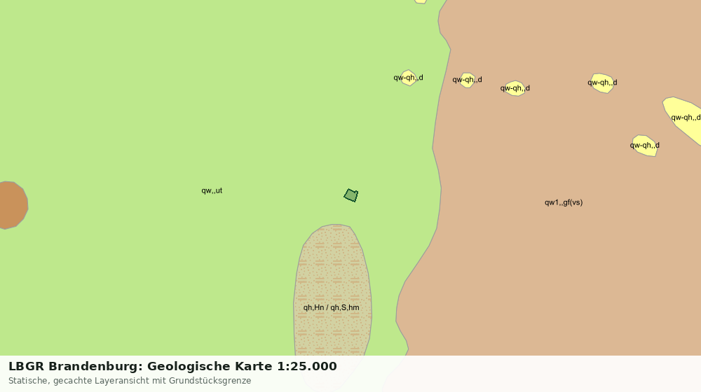Statische Kartenansicht: LBGR Brandenburg: Geologische Karte 1:25.000