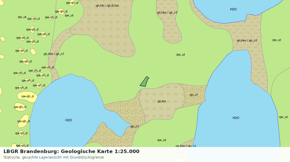 Statische Kartenansicht: LBGR Brandenburg: Geologische Karte 1:25.000