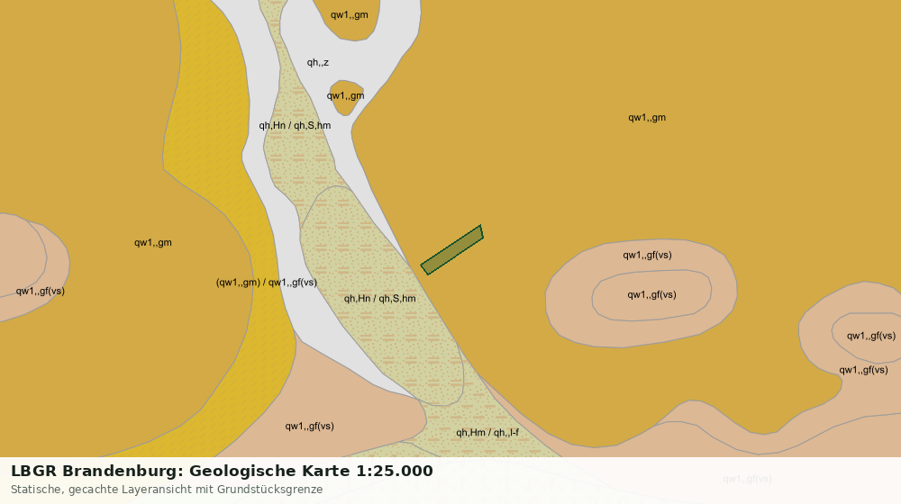 Statische Kartenansicht: LBGR Brandenburg: Geologische Karte 1:25.000