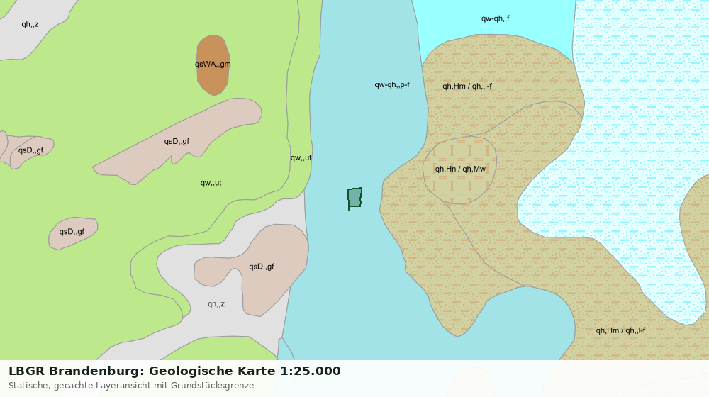 Statische Kartenansicht: LBGR Brandenburg: Geologische Karte 1:25.000