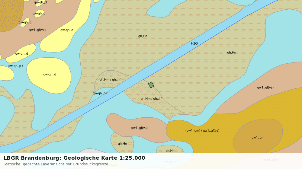 Statische Kartenansicht: LBGR Brandenburg: Geologische Karte 1:25.000