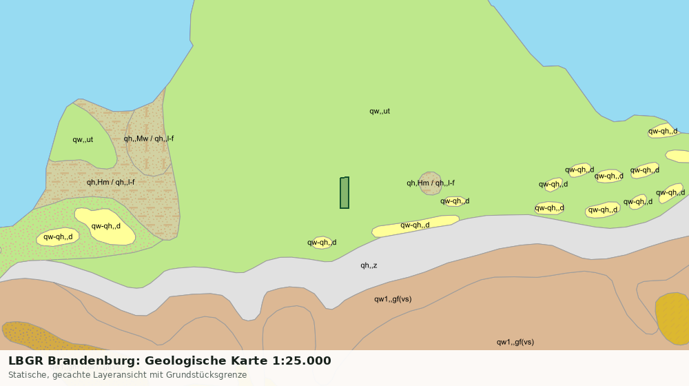 Statische Kartenansicht: LBGR Brandenburg: Geologische Karte 1:25.000