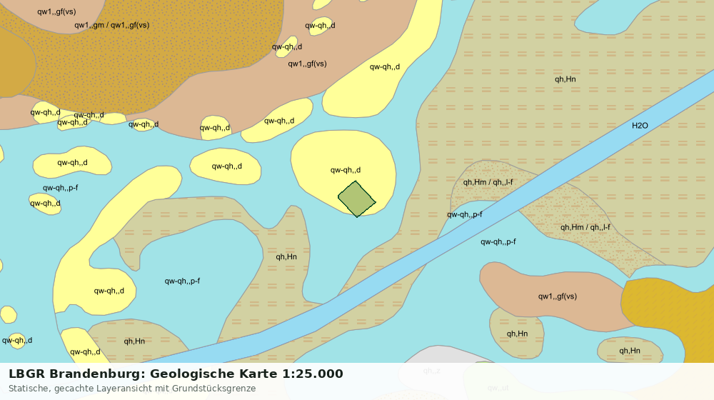 Statische Kartenansicht: LBGR Brandenburg: Geologische Karte 1:25.000