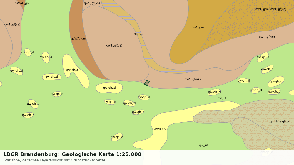 Statische Kartenansicht: LBGR Brandenburg: Geologische Karte 1:25.000