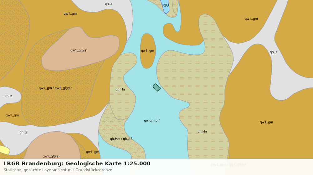 Statische Kartenansicht: LBGR Brandenburg: Geologische Karte 1:25.000