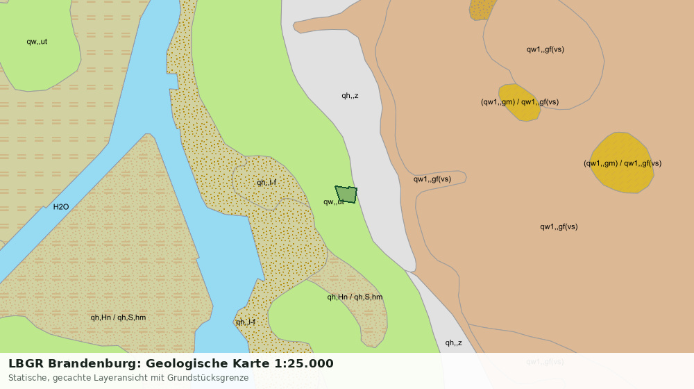 Statische Kartenansicht: LBGR Brandenburg: Geologische Karte 1:25.000