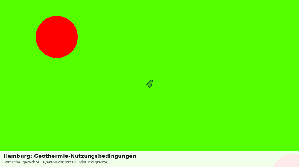 Statische Kartenansicht: Hamburg: Geothermie-Nutzungsbedingungen