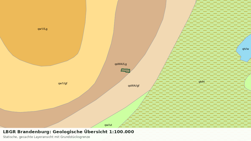 Statische Kartenansicht: LBGR Brandenburg: Geologische Übersicht 1:100.000
