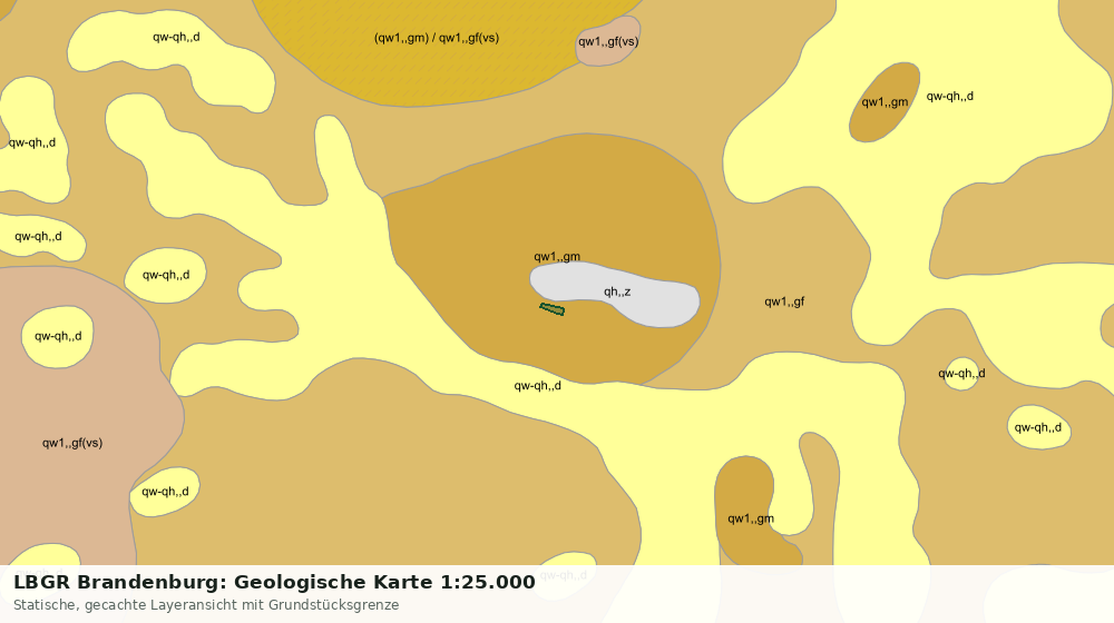 Statische Kartenansicht: LBGR Brandenburg: Geologische Karte 1:25.000