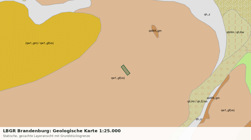 Statische Kartenansicht: LBGR Brandenburg: Geologische Karte 1:25.000