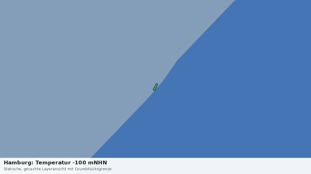 Statische Kartenansicht: Hamburg: Temperatur -100 mNHN