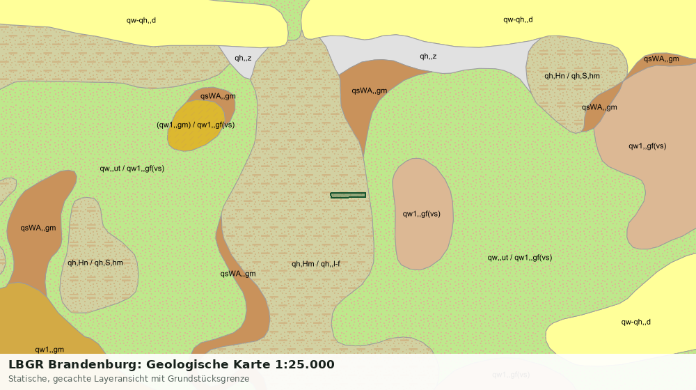 Statische Kartenansicht: LBGR Brandenburg: Geologische Karte 1:25.000