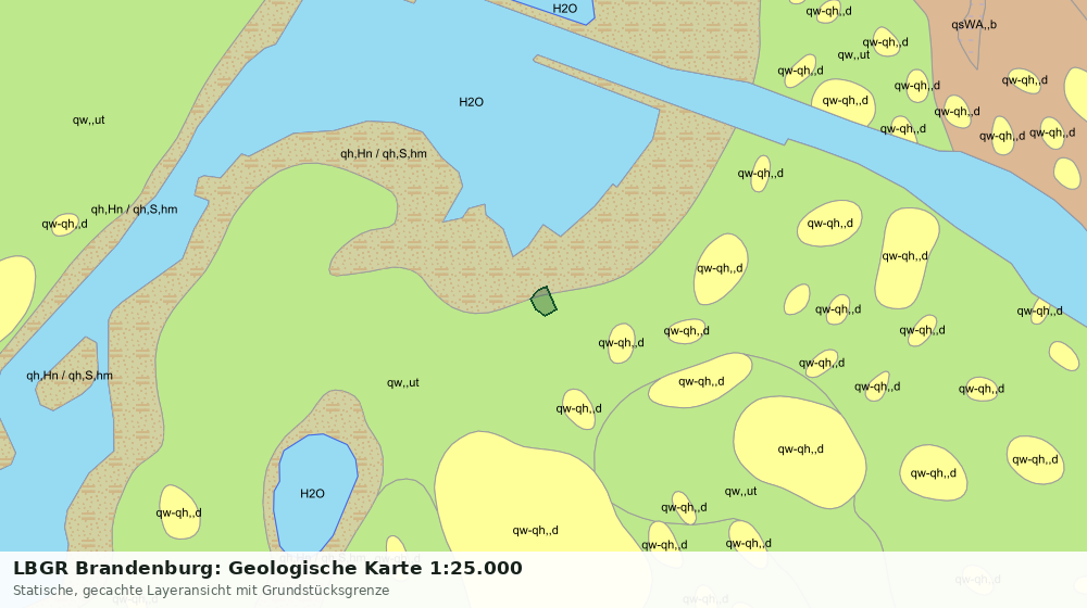 Statische Kartenansicht: LBGR Brandenburg: Geologische Karte 1:25.000