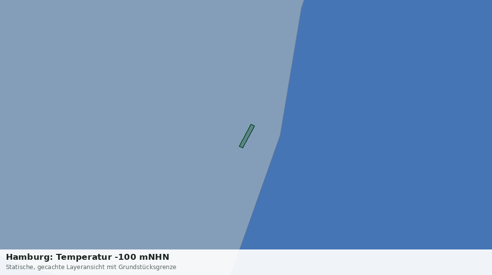 Statische Kartenansicht: Hamburg: Temperatur -100 mNHN