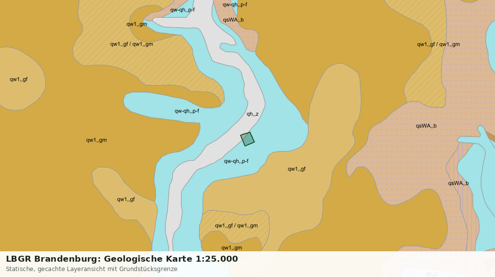Statische Kartenansicht: LBGR Brandenburg: Geologische Karte 1:25.000