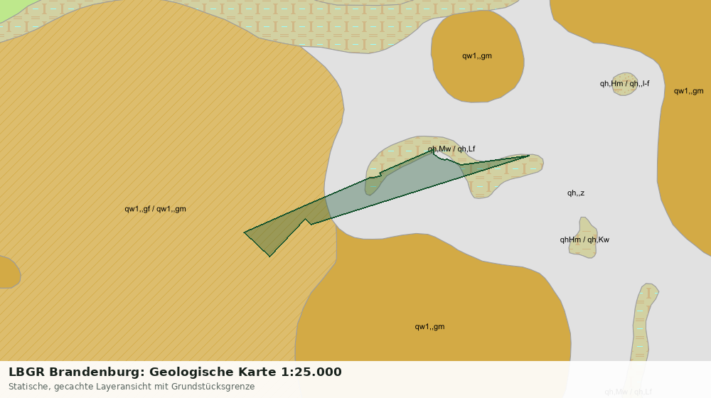 Statische Kartenansicht: LBGR Brandenburg: Geologische Karte 1:25.000