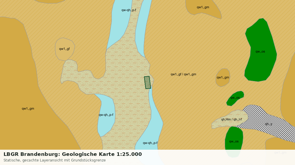 Statische Kartenansicht: LBGR Brandenburg: Geologische Karte 1:25.000